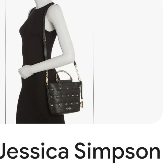 Jessica Simpson Black and Gold Crossbody Bag Used Only Couple Of Times - Picture 1 of 3